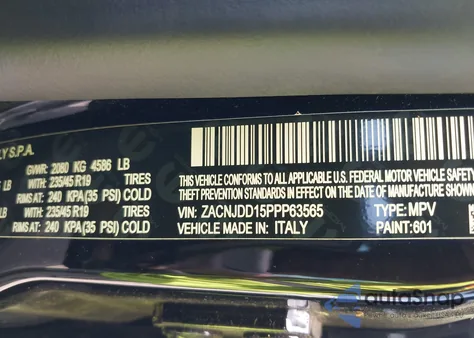 2023 Jeep Renegade Limited 4X4 from USA, damaged, VIN ZACNJDD15PPP63565